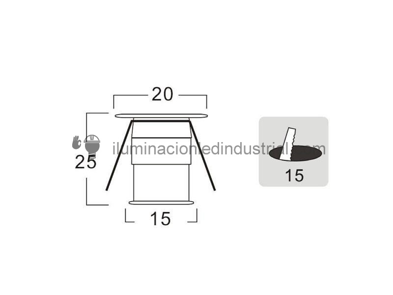 PACK 9 x Foco Led SUN MINI, 9x1W, Regulable TRIAC - LEDBOX